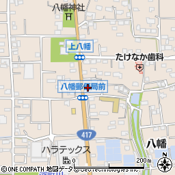 池田八幡郵便局周辺の地図