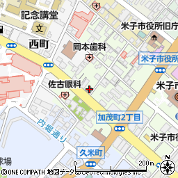 米子加茂町郵便局周辺の地図