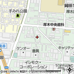 神奈川県厚木市岡田2丁目12-32周辺の地図