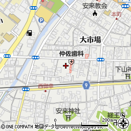 島根県安来市安来町大市場1593-38周辺の地図