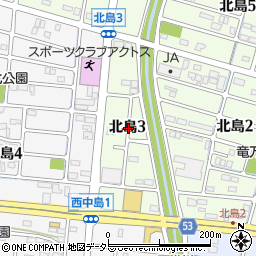 岐阜県岐阜市北島3丁目周辺の地図