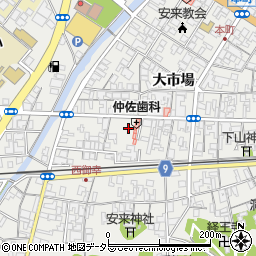 島根県安来市安来町大市場1593-29周辺の地図