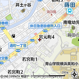 神奈川県横浜市南区宮元町4丁目91周辺の地図