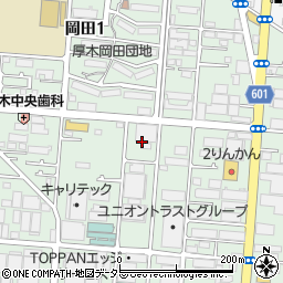 神奈川県厚木市岡田2丁目5周辺の地図