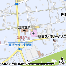 浅井文化ホール　大ホール周辺の地図