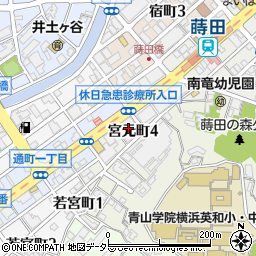 神奈川県横浜市南区宮元町4丁目88周辺の地図