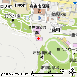 倉吉市役所　教育委員会博物館周辺の地図