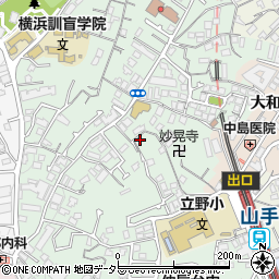 神奈川県横浜市中区竹之丸61周辺の地図