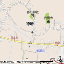 千葉県長生郡長柄町徳増周辺の地図
