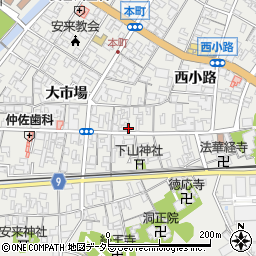 島根県安来市安来町大市場1656周辺の地図