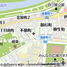 岐阜県岐阜市西野町2丁目周辺の地図