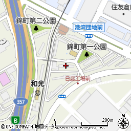 横浜市立　錦保育園周辺の地図