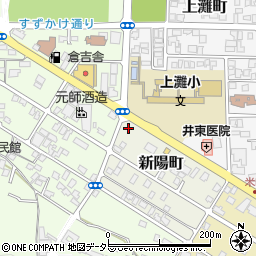 セブンイレブン倉吉上灘小学校前店周辺の地図