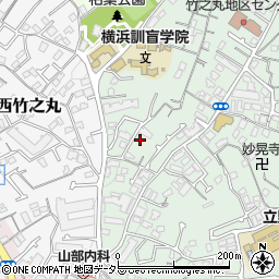 神奈川県横浜市中区竹之丸156周辺の地図