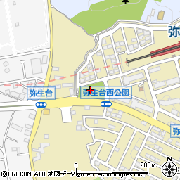 弥生台西公園周辺の地図