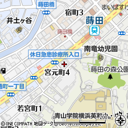 神奈川県横浜市南区宮元町4丁目83周辺の地図