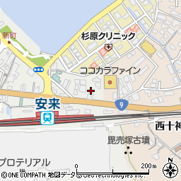 島根県安来市安来町（姫崎町）周辺の地図