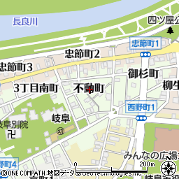 岐阜県岐阜市不動町周辺の地図