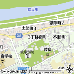 岐阜県岐阜市忠節周辺の地図