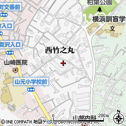 神奈川県横浜市中区西竹之丸周辺の地図