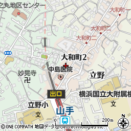 プチシャンプル山手弐番館周辺の地図