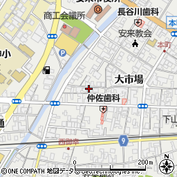 島根県安来市安来町大市場1181周辺の地図