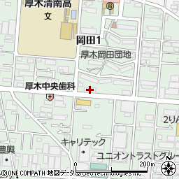 ファミリーマート厚木岡田団地店周辺の地図