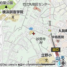 神奈川県横浜市中区竹之丸周辺の地図
