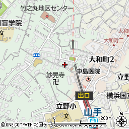 神奈川県横浜市中区竹之丸48周辺の地図