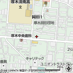 ファミリーマート厚木岡田団地店周辺の地図