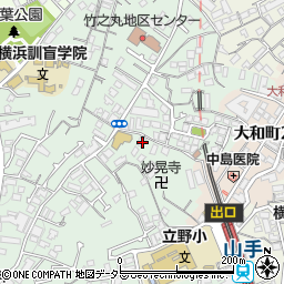 神奈川県横浜市中区竹之丸64周辺の地図