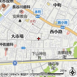 島根県安来市安来町中市場1158周辺の地図