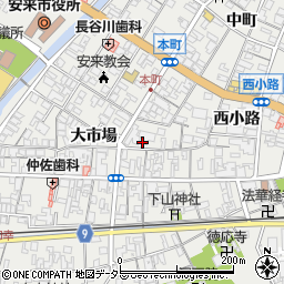 島根県安来市安来町大市場1163周辺の地図