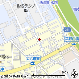 岐阜県安八郡神戸町丈六道周辺の地図
