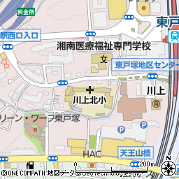 はまっ子ふれあいスクール川上北小学校　はまっ子ふれあいスクール周辺の地図