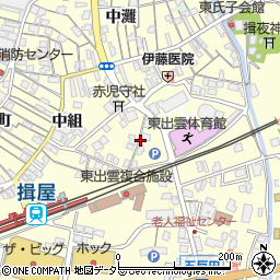 島根県松江市中町周辺の地図