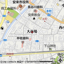 島根県安来市安来町大市場周辺の地図