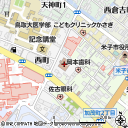 米子簡易裁判所周辺の地図