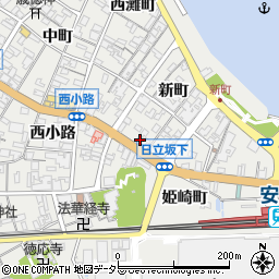 新日本海新聞社　安来支局周辺の地図