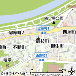 岐阜県岐阜市御杉町25周辺の地図