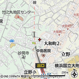 神奈川県横浜市中区竹之丸31周辺の地図