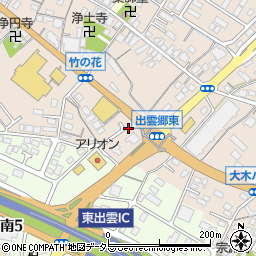 島根県松江市東出雲町出雲郷周辺の地図