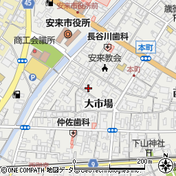 島根県安来市安来町大市場1173周辺の地図