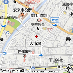 島根県安来市安来町大市場1174周辺の地図