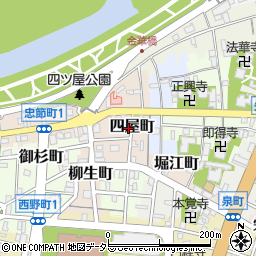 岐阜県岐阜市四屋町28周辺の地図