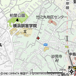 神奈川県横浜市中区竹之丸153周辺の地図