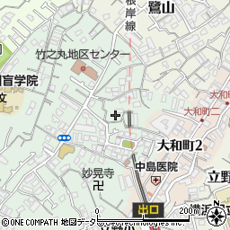 神奈川県横浜市中区竹之丸27周辺の地図