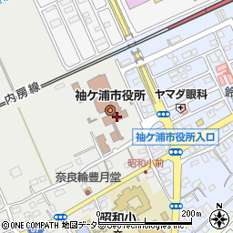 袖ケ浦市役所　会計室周辺の地図