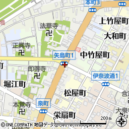 伊奈波通り周辺の地図