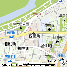 岐阜県岐阜市四屋町34周辺の地図